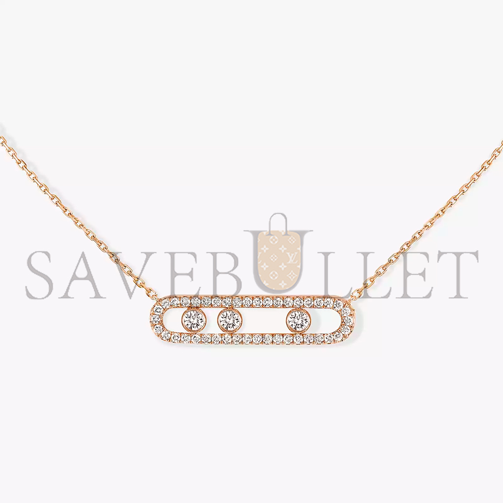 MESSIKA MOVE PAVÉ PINK GOLD DIAMOND NECKLACE 03994 MESSIKA MOVE PAVÉ PINK GOLD DIAMOND NECKLACE 03994